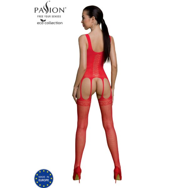 PASSION - ECO COLLECTION BODYSTOCKING ECO BS007 RED 2
